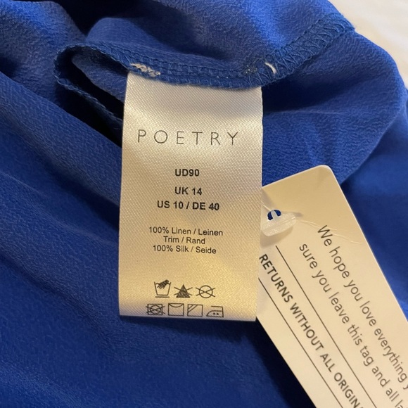 Silk-hem linen Dress - Picture 3 of 5